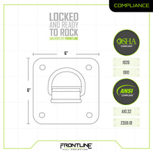 Cargar imagen en el visor de la galería, Concrete and Steel D-Ring Reusable Anchor Plate