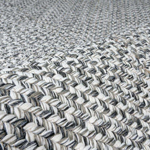 Load image into Gallery viewer, Cream Charcoal Braided Faux Jute Rug