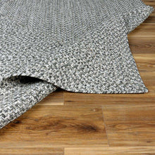 Load image into Gallery viewer, Cream Charcoal Braided Faux Jute Rug