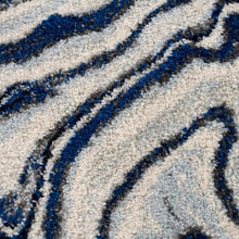 Carregar imagem no visualizador da galeria, Glendon Cream Blue Marble Rug