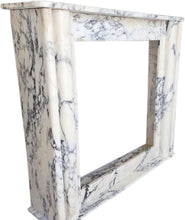 Carregar imagem no visualizador da galeria, Calacatta Viola Marble Hand-carved Fireplace Mantel Polished (L)54" (H)45" (D)8"
