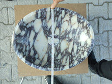Carregar imagem no visualizador da galeria, Calacatta Viola Marble Oval Shape Above Vanity Bathroom Sink (W)18" (L)14" (H)5"