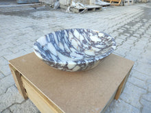 Carregar imagem no visualizador da galeria, Calacatta Viola Marble Oval Shape Above Vanity Bathroom Sink (W)18" (L)14" (H)5"