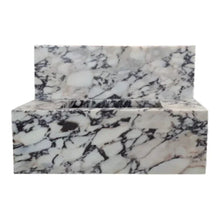 Carregar imagem no visualizador da galeria, Calacatta Viola Marble Rectangular Wall-mount Bathroom Sink with 10" Backsplash (W)16" (L)32" (H)10"