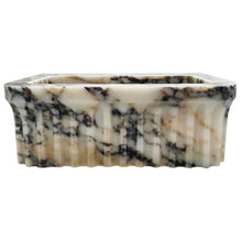 Carregar imagem no visualizador da galeria, Calacatta Viola Marble Wall-mount Bathroom Vanity Sink Fluted (W)15" (L)22" (H)8"