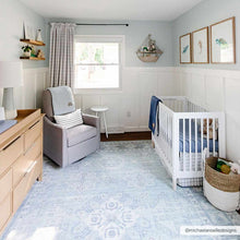 Carregar imagem no visualizador da galeria, Calderbank Sky Blue Wool-Blend Area Rug