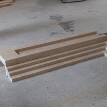 Carregar imagem no visualizador da galeria, Cappuccino Beige Marble Hand-carved Art Deco Fireplace Mantel Polished (W)70" (L)74"