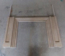 Carregar imagem no visualizador da galeria, Cappuccino Beige Marble Hand-carved Art Deco Fireplace Mantel Polished (W)70" (L)74"