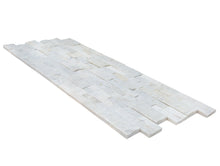 Load image into Gallery viewer, Carrara White Ledger 3D Panel 6"x24" Natural Marble Wall Tile - Full Truckload