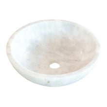 Load image into Gallery viewer, Carrara White Marble Above Vanity Bathroom Vessel Sink Polished (D)16" (H)6"