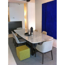 Carregar imagem no visualizador da galeria, Marble Dining Table Rectangular Polished and Eased Edge