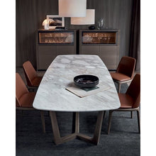 Carregar imagem no visualizador da galeria, Marble Dining Table Rectangular Polished and Eased Edge