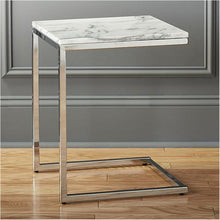 Cargar imagen en el visor de la galería, Carrara White Marble End/Side Table Square Polished