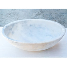 Cargar imagen en el visor de la galería, Carrara White Marble Natural Stone Oval Vessel Above Vanity Bathroom Sink