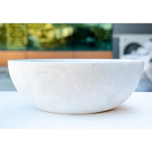 Cargar imagen en el visor de la galería, Carrara White Natural Stone Marble Above Vanity Bathroom Vessel Sink (D)16" (H)6"