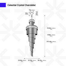Load image into Gallery viewer, Celestial Crystal Chandelier