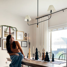 Carregar imagem no visualizador da galeria, 61 Inch Two Shade Linear Iron Pendant