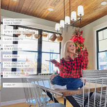 Carregar imagem no visualizador da galeria, 5 Light Linear Modern Chandelier