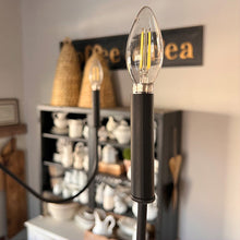 Load image into Gallery viewer, Black Metal 6 Light Candelabra Chandelier