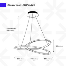 Cargar imagen en el visor de la galería, Circular Loop LED Pendant
