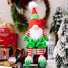 Carregar imagem no visualizador da galeria, Classic Christmas Duo Plush Gnome Set, Christmas Table Centerpiece Decoration