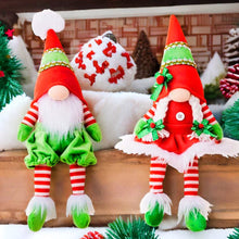 Carregar imagem no visualizador da galeria, Classic Christmas Duo Plush Gnome Set, Christmas Table Centerpiece Decoration