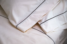 Load image into Gallery viewer, Cotton Piping Design Bed Sheet Set