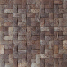 Load image into Gallery viewer, Coconut Shell Basketweave Mesh-mounted Mosaic Wall Tile - Livfloors Collection