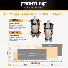 Load image into Gallery viewer, Frontline 50CTB Combat Construction Style Full Body Harness with Tongue Buckle Belt & Legs 3X/4X