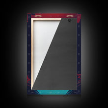 Carregar imagem no visualizador da galeria, Brutalist Art Deco Dystopian City Art, Framed Canvas Print, Ready To Hang Framed Wall Art, Living Room Wall Decor