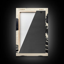 Load image into Gallery viewer, Black and White Tsunami Waves, Japanese Style Art, Framed Canvas Print, Ready To Hang Framed Wall Art, Living Room Wall Decor