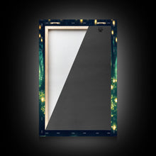 Carregar imagem no visualizador da galeria, Fantasy forest wall decor, ready to hang 3 piece canvas print, 3 piece wall art, firefly wall art, Fireflies In A Fairy Forest at Night