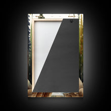 Carregar imagem no visualizador da galeria, 3 Panel Framed Canvas Print Wall Art Set of 3 Emerald Green Mountain Forest Lake Landscape Minimalist Modern Art Nature Wall Decor Pine Tree