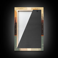 Carregar imagem no visualizador da galeria, Framed Canvas Wall Art Set of 3 Sunset Forest Landscape Abstract Illustrations Prints Modern Art Minimalist Boho Wall Decor, 3 Piece Art