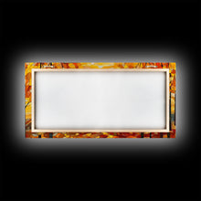 Load image into Gallery viewer, Beautiful Fall Decor Centerpiece Framed Canvas Print, Autumn Decor, Fall Wall Art, Above Mantle Wall Art, Stained Glass Style