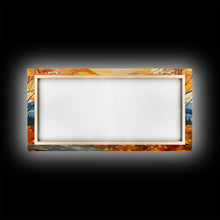 Load image into Gallery viewer, Beautiful Fall Decor Centerpiece Framed Canvas Print, Autumn Decor, Fall Wall Art, Above Mantle Wall Art, Stained Glass Style