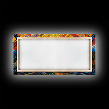 Cargar imagen en el visor de la galería, Stained Glass Wall Art, Abstract Wall Print, Sunset Art, Canvas Print, Wall Hanging, Panoramic Art, Bookshelf Decor, New Home Gift Ideas