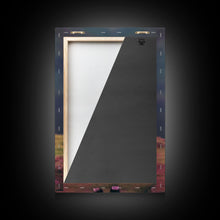 Cargar imagen en el visor de la galería, Colorful farmhouse art, Highland cow, Scotland cattle, framed canvas print, pink cow