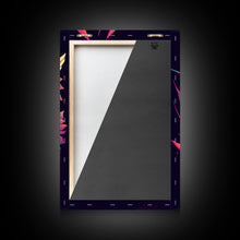 Load image into Gallery viewer, Beautiful Retro-Wave Humming Bird, framed canvas print, Colorful farmhouse wall art