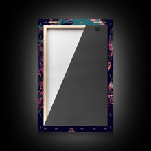 Load image into Gallery viewer, Beautiful Sunset over the lake, My Secret Spot, framed canvas print, Pinkwave retro style landscape art