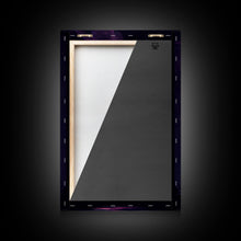 Carregar imagem no visualizador da galeria, Bioluminescent Cosmic Jellyfish against a Starry night sky, JellyFish Art, Framed Canvas Print, synthwave style art