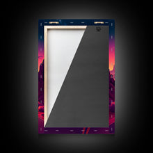 Load image into Gallery viewer, Apache Trail Scenic Drive, Framed Canvas Print, Roads of Arizona, retro style art