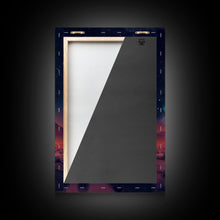 Cargar imagen en el visor de la galería, Cowboy contemplating the stars, framed canvas print, wild west art, western decor