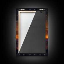 Carregar imagem no visualizador da galeria, A cowboy and his horse at sunset, framed canvas art, canvas print, western decor, farmhouse art