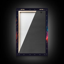 Cargar imagen en el visor de la galería, Cheetah Art Print, Framed Canvas Print, Leopard Art, Leopard Print, Retro Synthwave Art, Cheetah Wall Art, Cheetah Painting