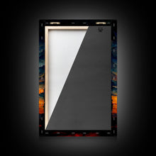 Carregar imagem no visualizador da galeria, Abstract sunset and clouds canvas print, beautiful oil painting print, nature and landscape wall art, ready to hang