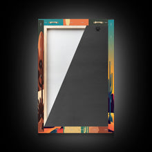 Load image into Gallery viewer, Arizona Desert Landscape, Framed Canvas Print Set, 3 Piece Wall Art, Brown Sepia Art, Mountains Wall Art, Office Wall Art