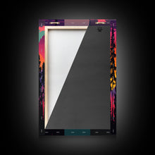 Load image into Gallery viewer, 3 Piece Retro Style Forest Wall Art Canvas Print, Set of 3 Forest Landscape Art, Green Forest, Nature, Modern Art, Minimalist, Misty, Decor