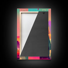 Carregar imagem no visualizador da galeria, 3 Piece Framed Canvas Wall Art, Synthwave / Vaporwave Sunset, Palme Trees and Cactus, Mid Century Modern Home Artwork Boho Decor for Bedroom