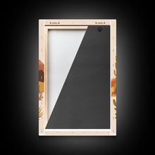 Load image into Gallery viewer, Boho Style Desert Art, Framed Canvas Print, Pueblo Style Cactus and Desert Landscape Art